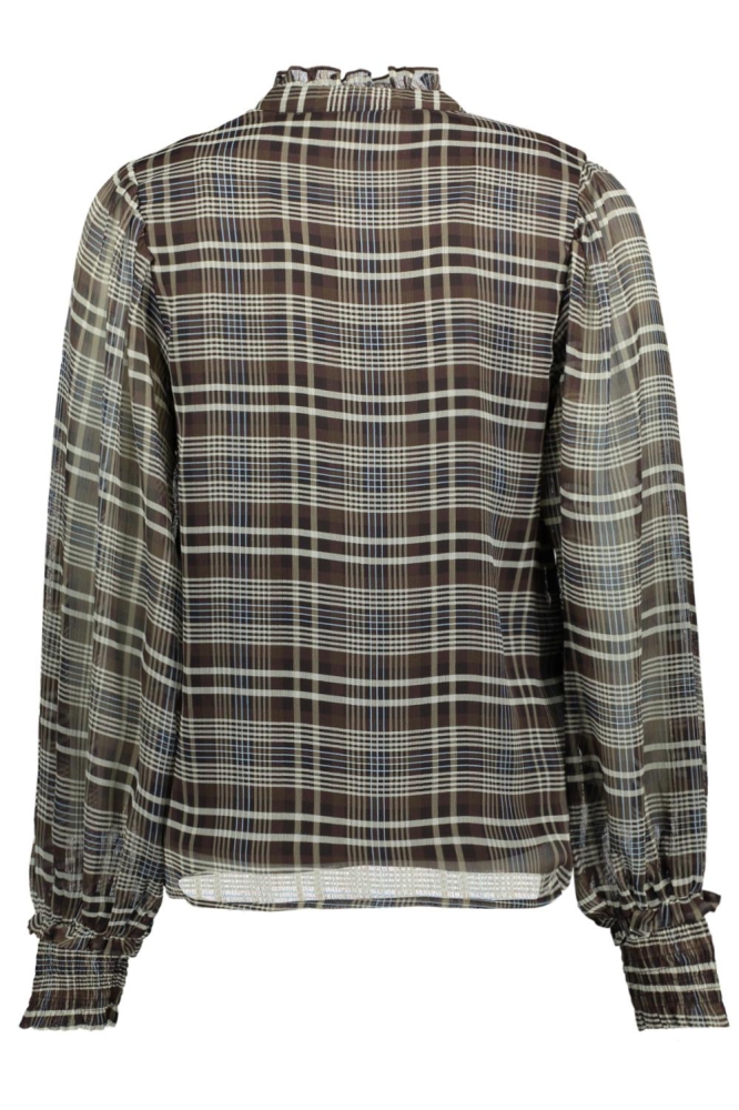 Vila bruine dames blouse | Achteraanzicht