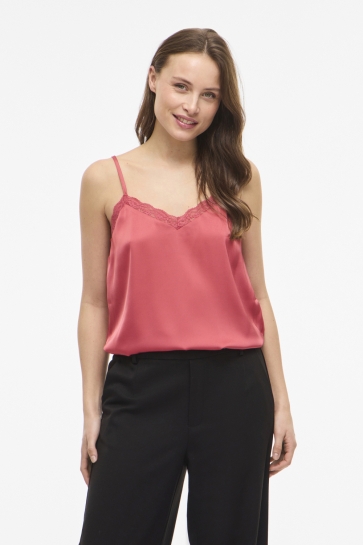 Vila vienna ravenna lace singlet - noos Roze
