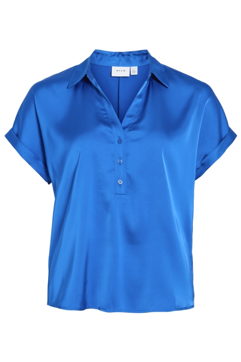 Vila blauwe dames blouse | Vooraanzicht