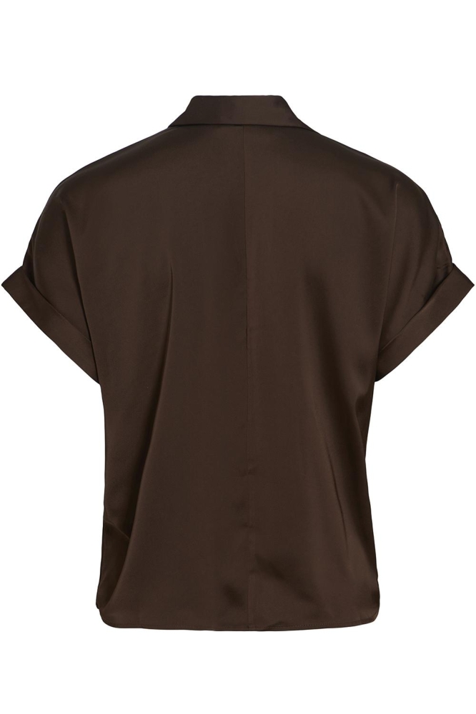 Vila bruine dames t-shirt | Achteraanzicht