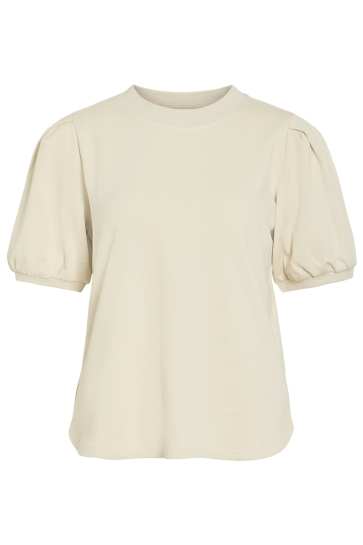 Vila viharisa crew neck 2/4 sweat top/pb Beige
