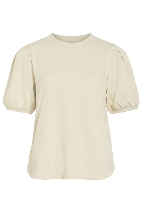 Vila beige dames t-shirt | Vooraanzicht