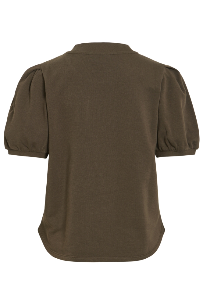 Vila bruine dames t-shirt | Achteraanzicht