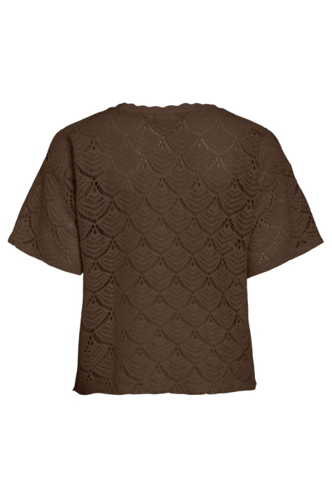 Vila bruine dames t-shirt | Achteraanzicht