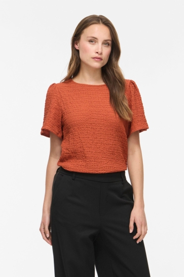 Vila vilindau o-neck s/s top/rc Oranje