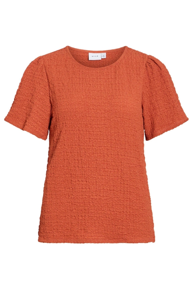 Vila oranje dames t-shirt | Vooraanzicht