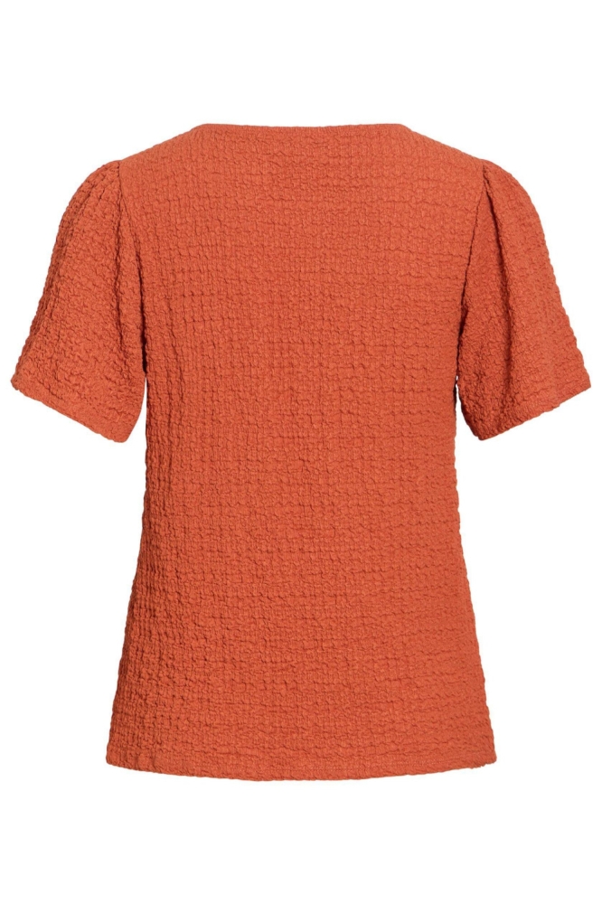 Vila oranje dames t-shirt | Achteraanzicht
