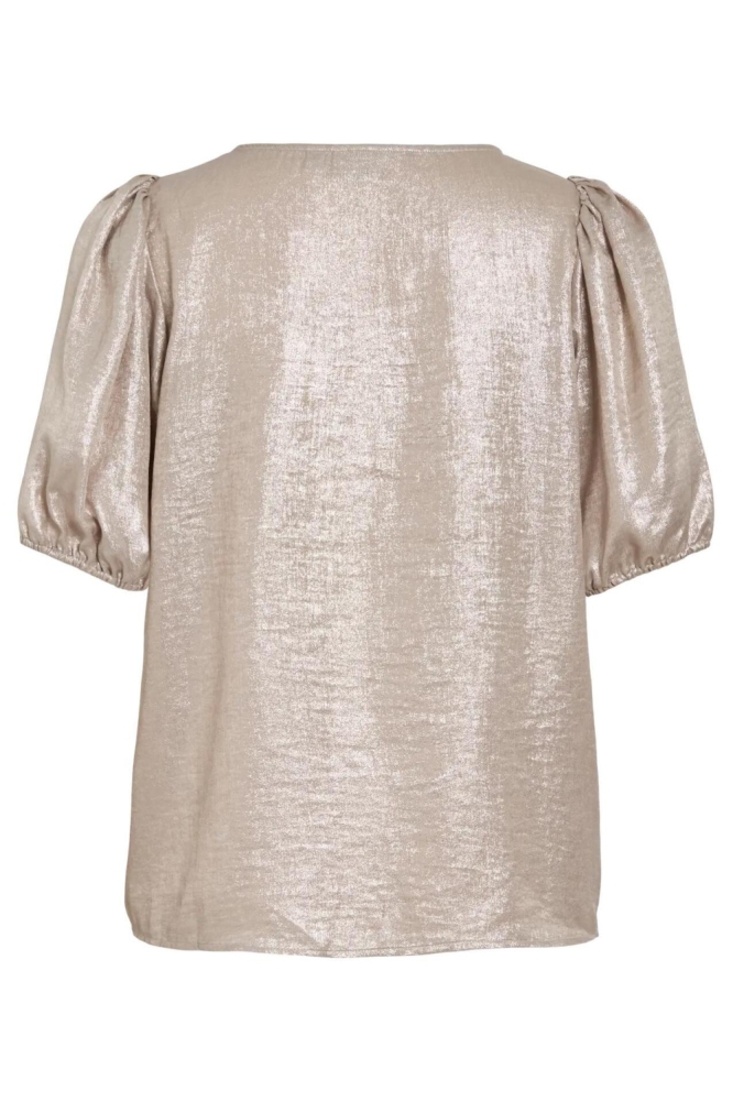 Vila beige dames t-shirt | Achteraanzicht