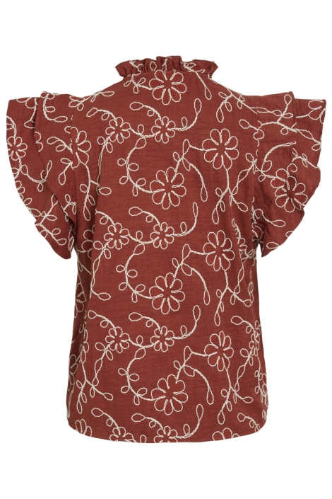 Vila oranje dames blouse | Achteraanzicht