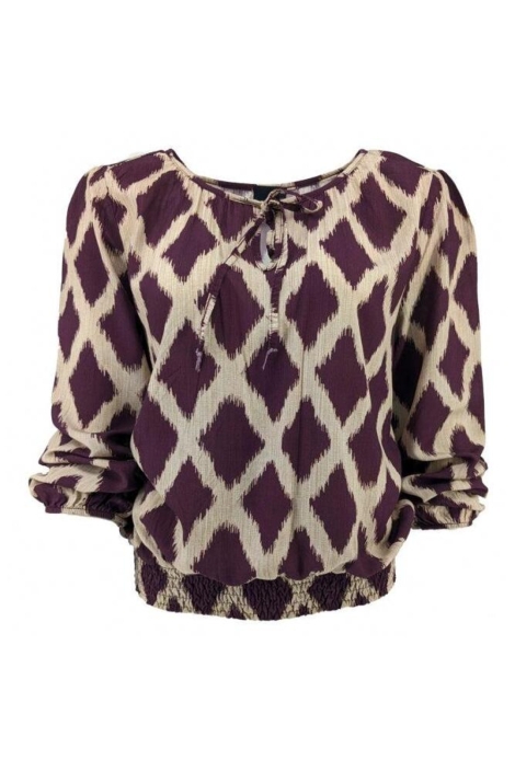 FOS Amsterdam bordeaux dames blouse | Vooraanzicht