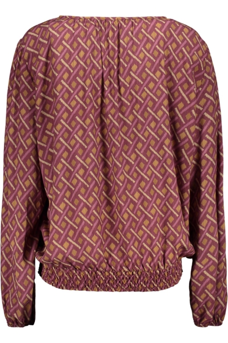 FOS Amsterdam paarse dames blouse | Achteraanzicht