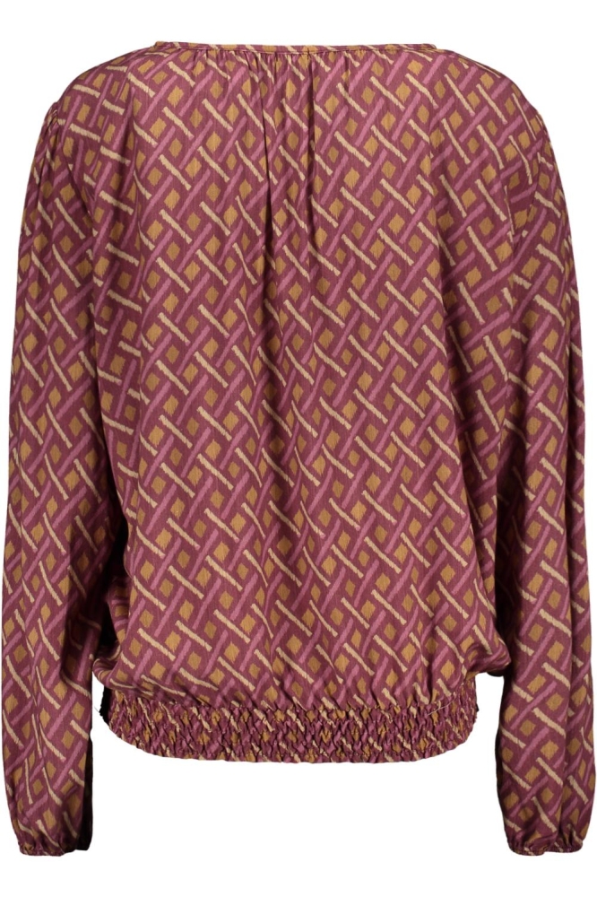 FOS Amsterdam paarse dames blouse | Achteraanzicht