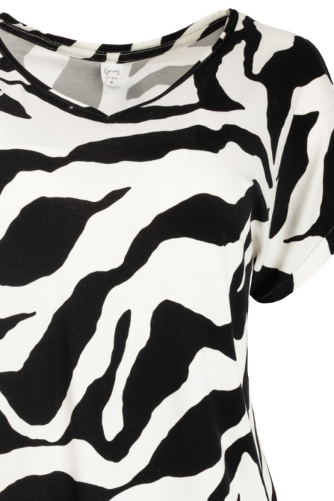 NED witte dames t-shirt | Close up
