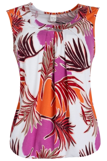 NED Top DAFNE SL ORANGE FERN TRICOT 26S5 X1954 02 Orange