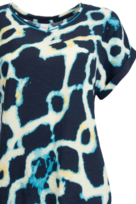 NED blauwe dames t-shirt | Close up
