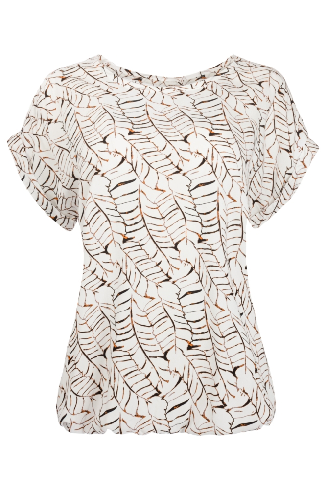 NED ecru dames t-shirt | Vooraanzicht