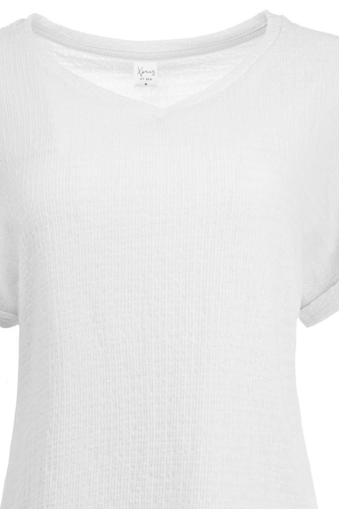 NED witte dames t-shirt | Achteraanzicht