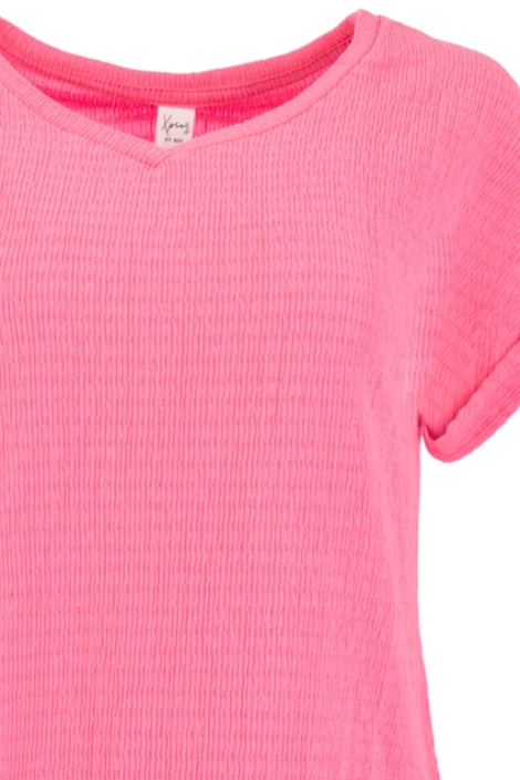 NED roze dames t-shirt | Close up