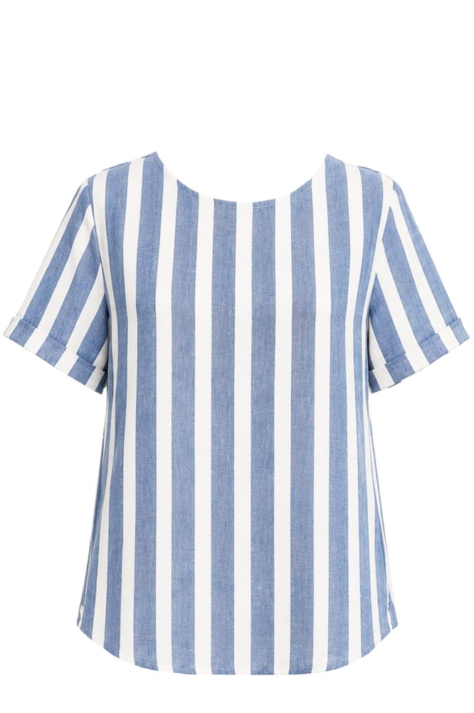 NED blauwe dames t-shirt | Vooraanzicht