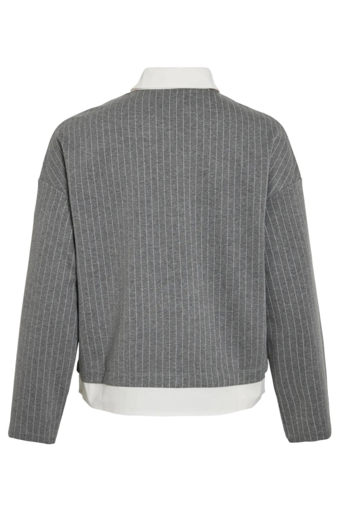 Vila grijze dames sweater | Achteraanzicht