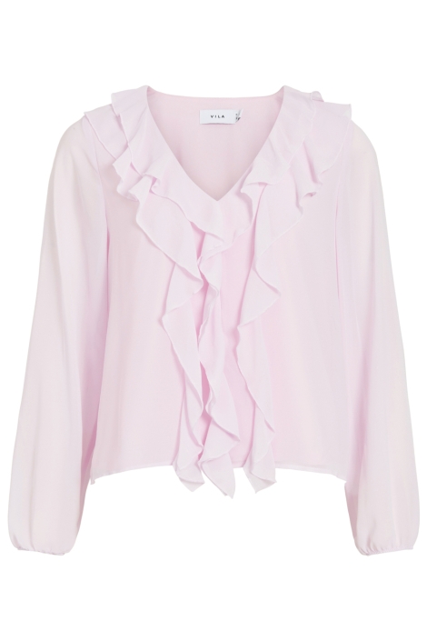 Vila roze dames blouse | Vooraanzicht
