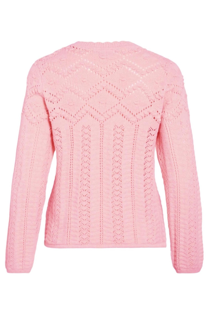 Vila roze dames trui | Achteraanzicht