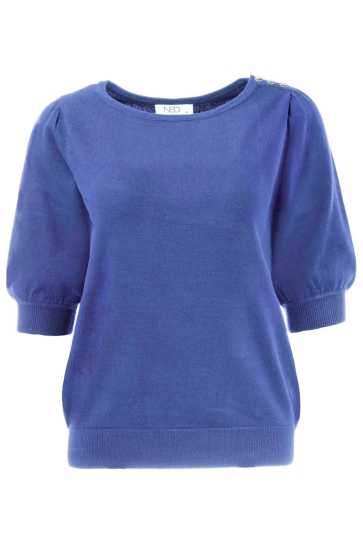 NED Trui DHALIA 1 2 SS 26S1 U106 39 353 amparo blue