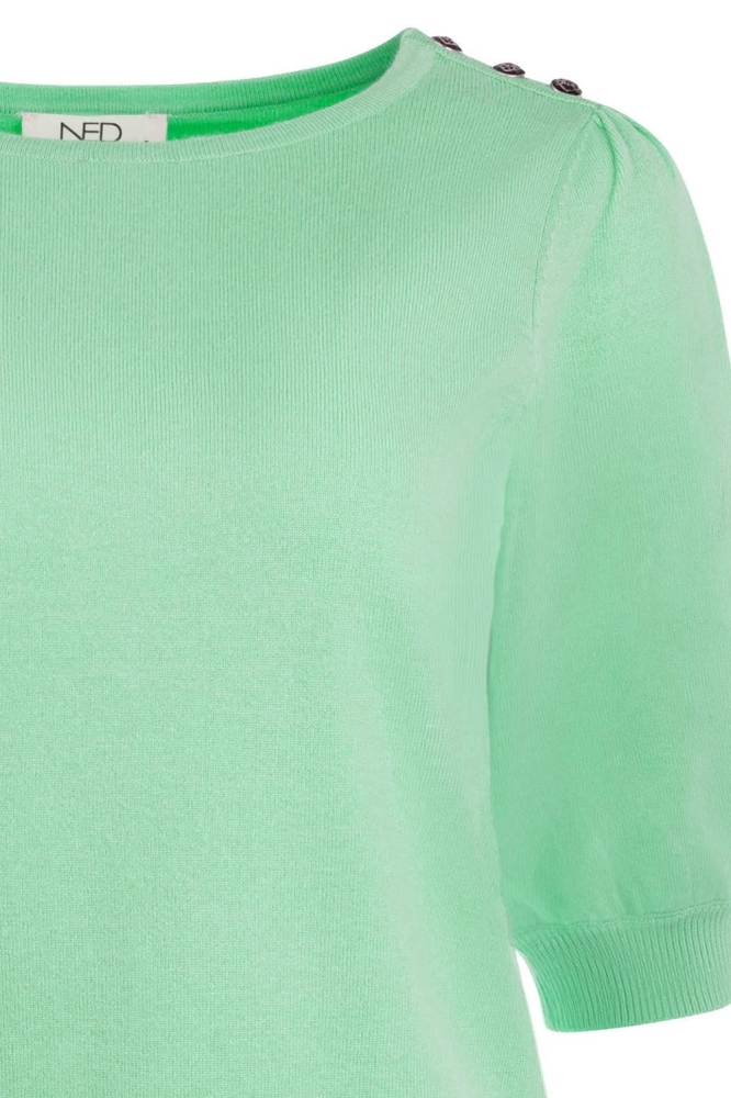 NED groene dames trui | Close up