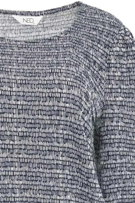 NED blauwe dames t-shirt | Close up