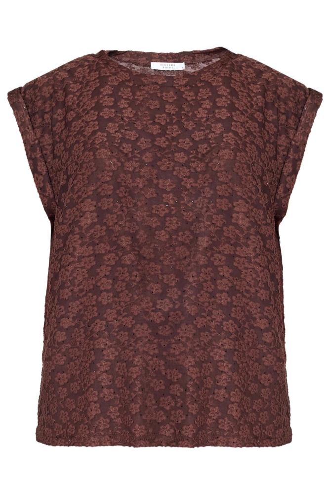 SisterS point bruine dames t-shirt | Vooraanzicht