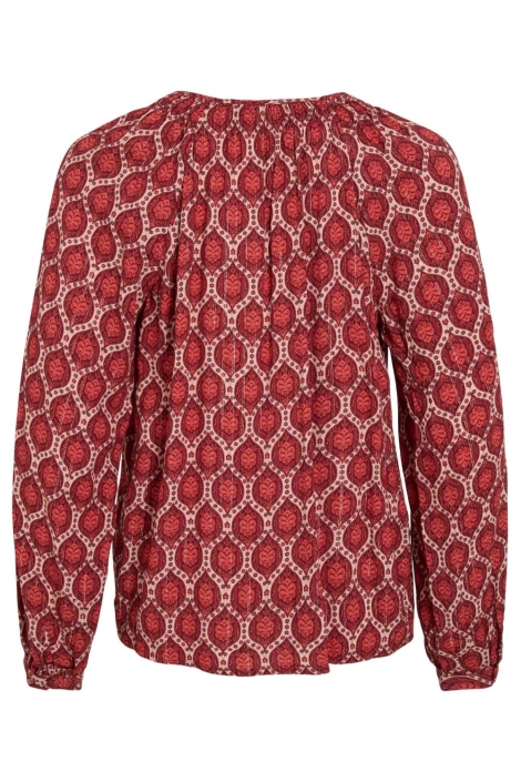 Vila rode dames blouse | Achteraanzicht