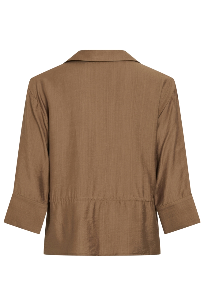 Vila bruine dames blouse | Achteraanzicht