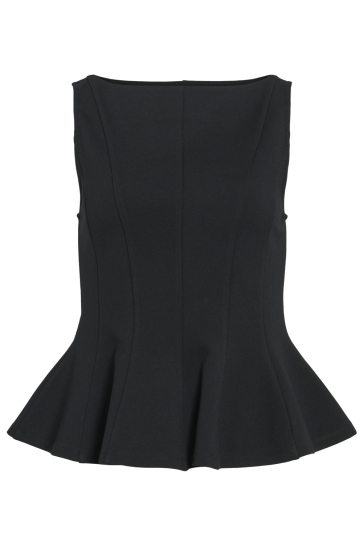 Vila Top VIMASTRIBA BOAT NECK S/L TOP/BFS 14116500 BLACK BEAUTY