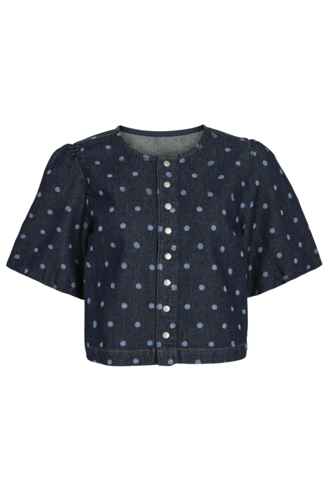 Vila blauwe dames blouse | Vooraanzicht
