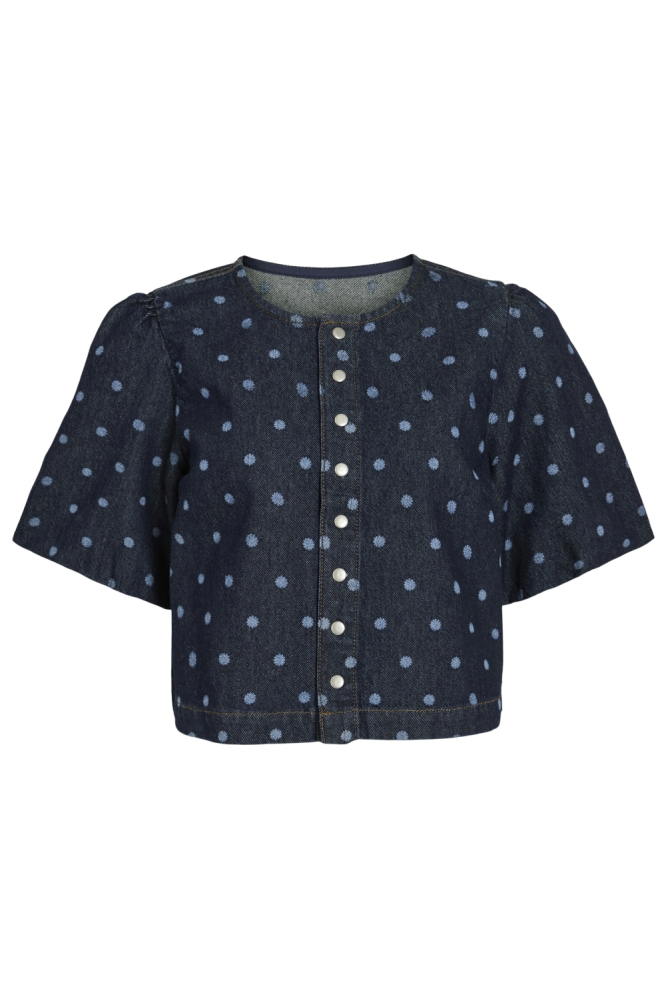 Vila blauwe dames blouse | Vooraanzicht