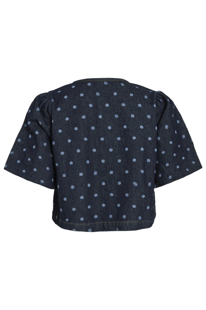 Vila blauwe dames blouse | Achteraanzicht