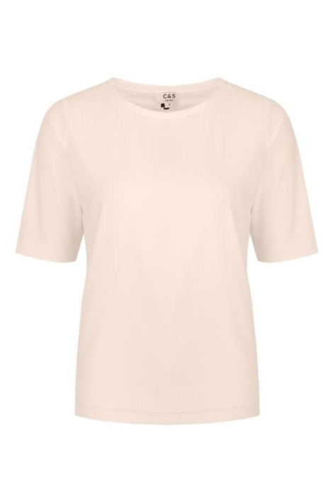 C&S The Label zand dames t-shirt | Vooraanzicht
