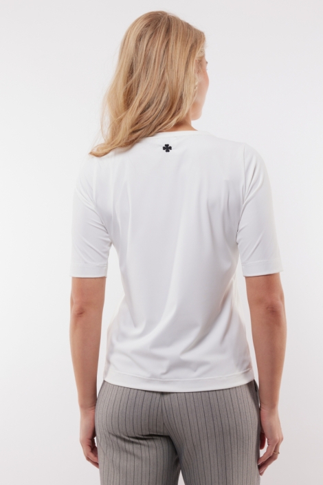 C&S The Label witte dames t-shirt | Model achteraanzicht