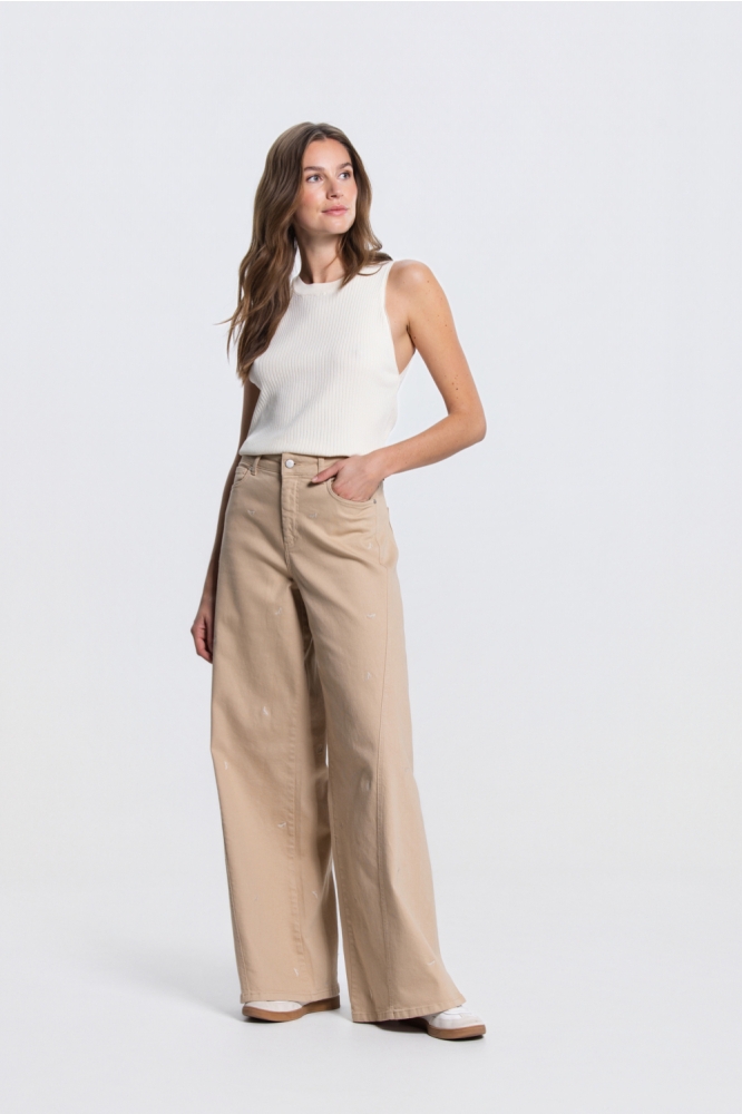 Juffrouw Jansen ecru dames top | Model