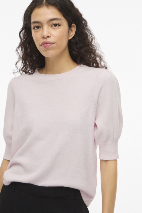 Vila roze dames t-shirt | Close up