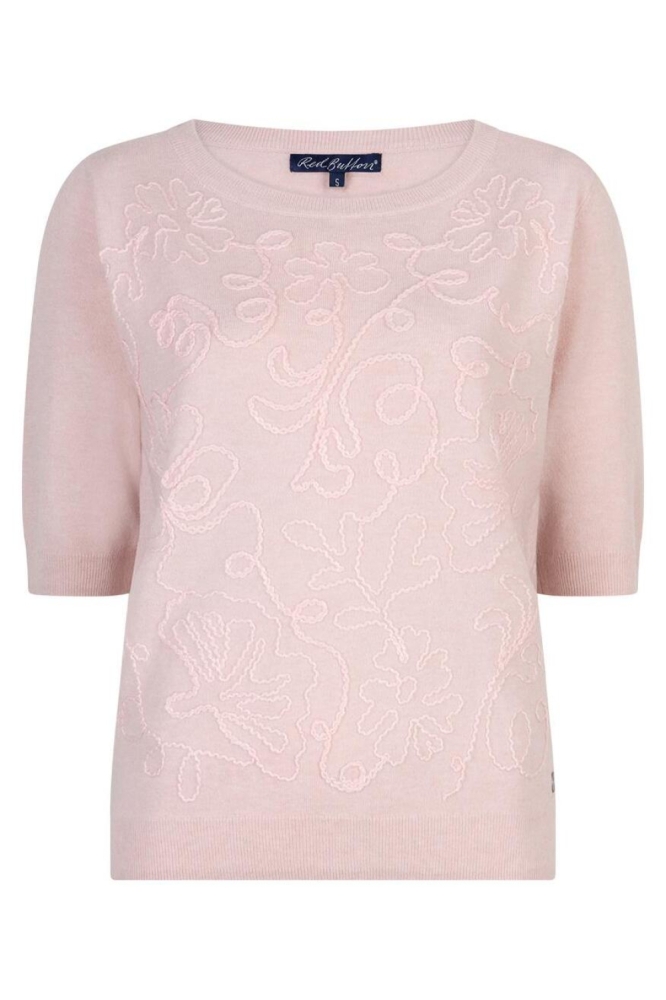 Red Button roze dames trui | Vooraanzicht