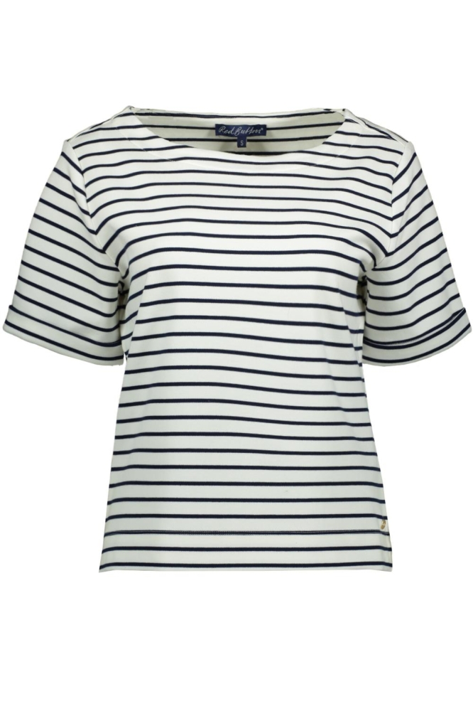 Red Button witte dames t-shirt | Vooraanzicht