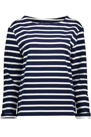 Red Button terry stripe long sleeve Blauw