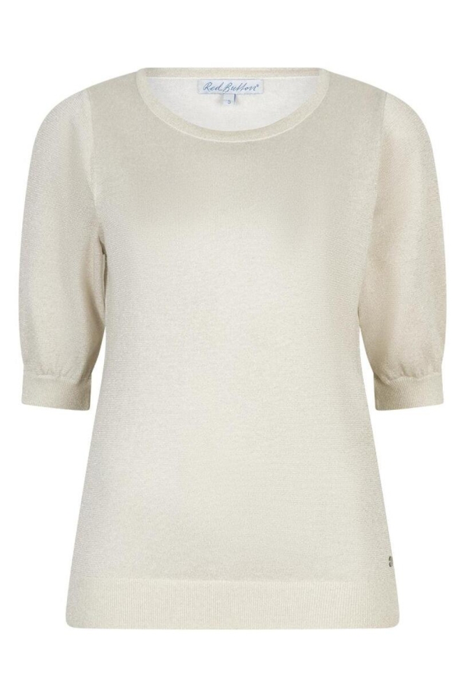 Red Button beige dames t-shirt | Vooraanzicht