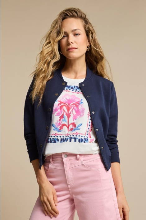 Red Button witte dames t-shirt | Model vooraanzicht