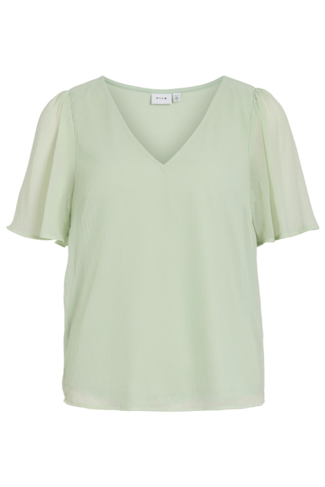 Vila groene dames t-shirt | Vooraanzicht