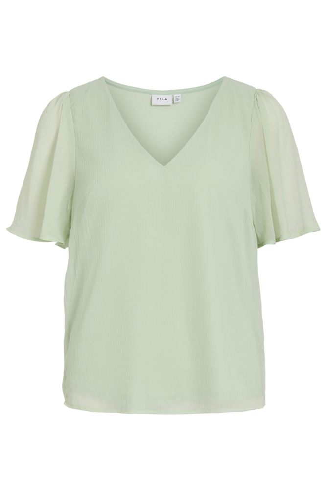Vila groene dames t-shirt | Vooraanzicht