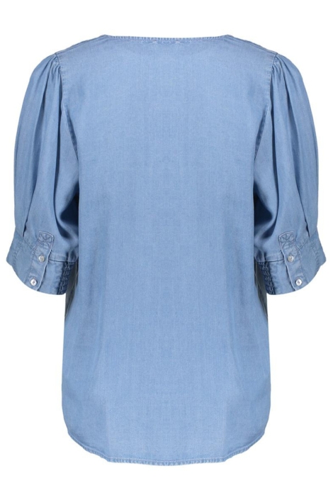 Geisha blauwe dames t-shirt | Achteraanzicht