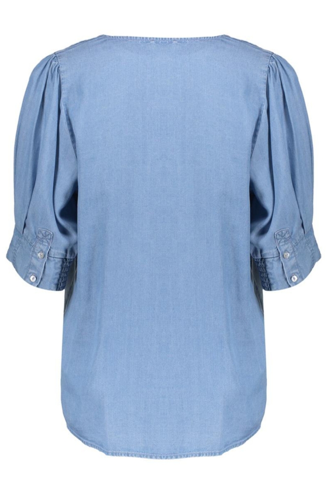 Geisha blauwe dames t-shirt | Achteraanzicht