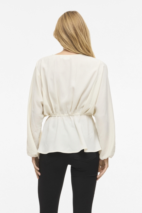 Vila beige dames blouse | Achteraanzicht